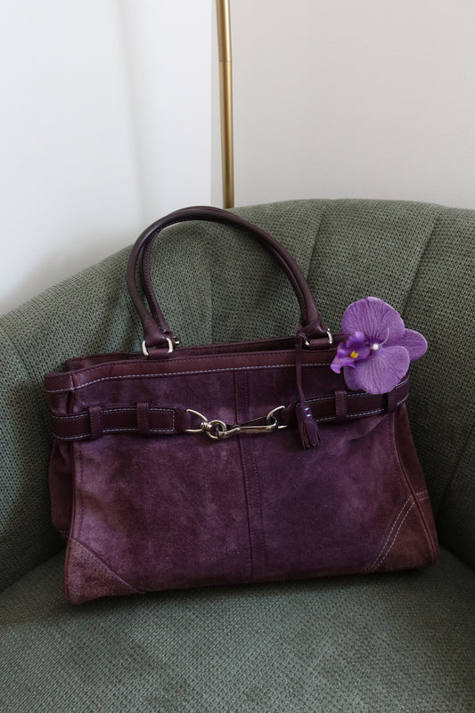 Coach Purple Suede Hamptons