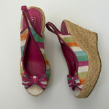 Coach Peep-Toe Grace Wedges (6.5)
