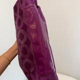 Coach Purple Op Art Ashley Carry-All Bag