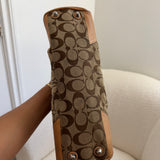 Coach Tan Signature Hamptons Carry-All Bag