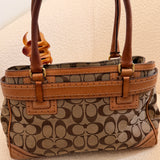 Coach Tan Signature Hamptons Carry-All Bag