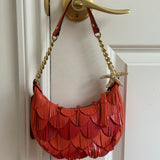 Rare Coach Orange Fringe Shoulder Bag