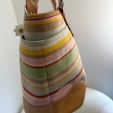 Coach Stripe Beach Tote Bag