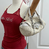 White Dior Romantique Barrel Bag