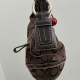 Coach Brown Canvas Mini Hobo Bag