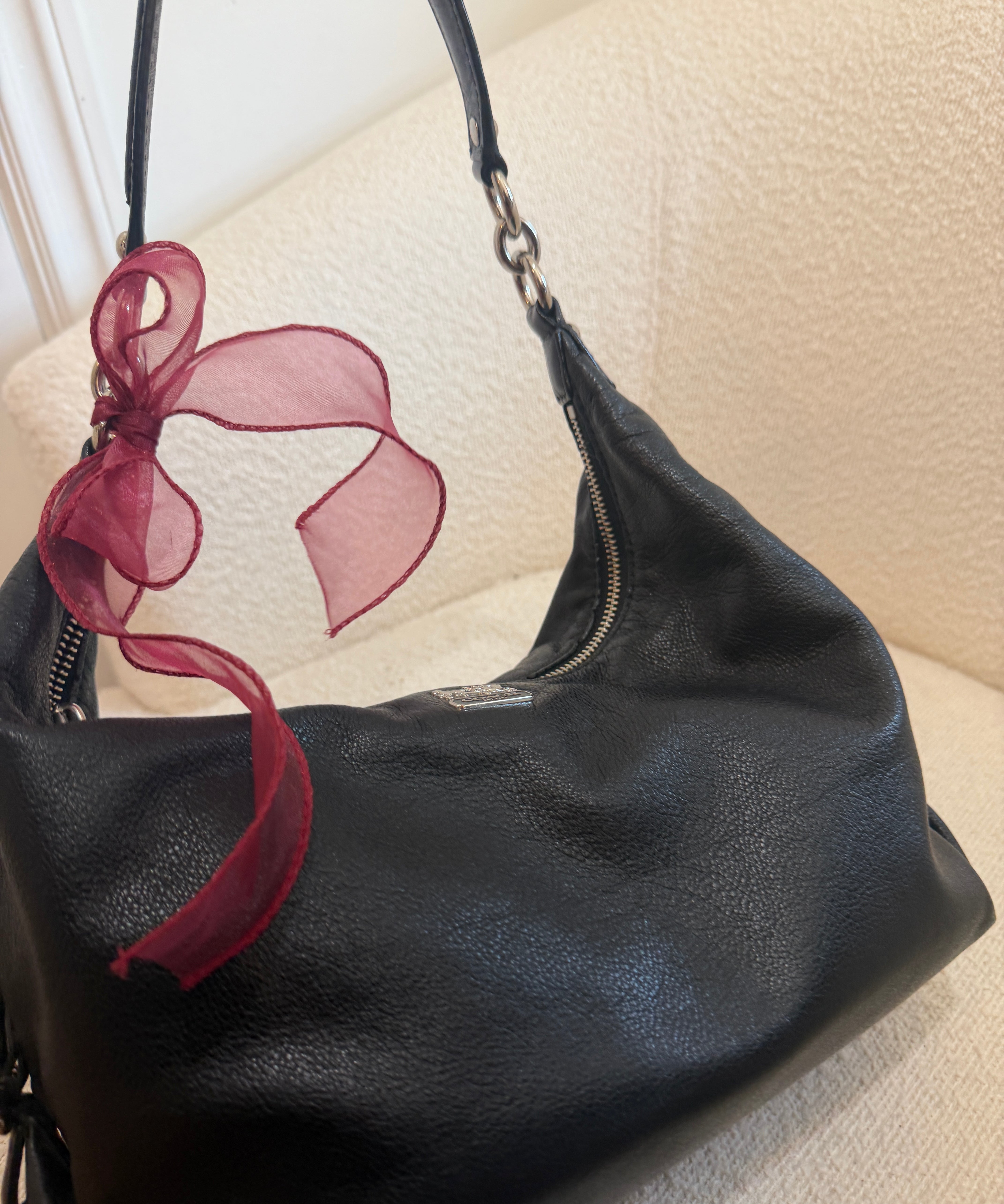 Coach Black Leather Madison Shoulder Bag