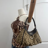Brown Gucci Mini D-Ring Shoulder Bag
