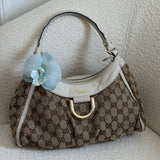 White Gucci D-Ring Shoulder Bag