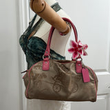 Pink Signature Satchel Bag