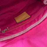 Coach Pink Tweed Hamptons Satchel Bag